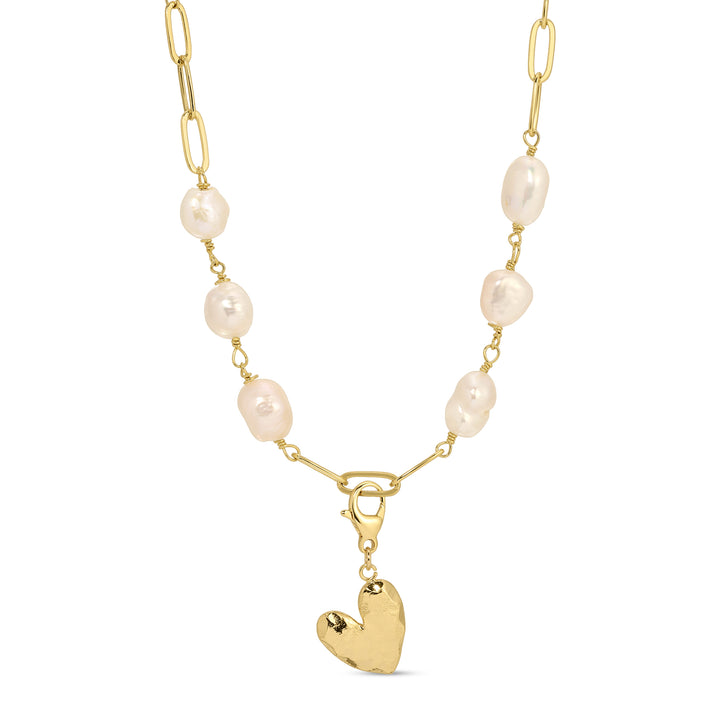 Baroque Pearl Heart Necklace